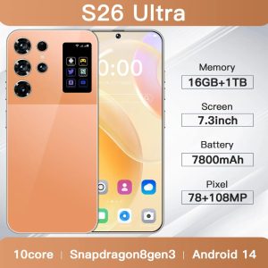Latest Mobile Phones Unlocked Android 14 Smartphone 8GB+256GB